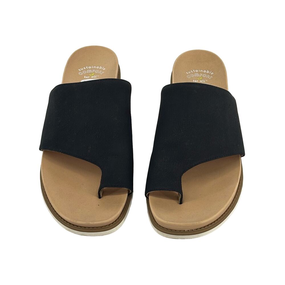 Women Dr Scholl’s Island Peace Sandal Comfort Slides Thong Sustainable Black 11